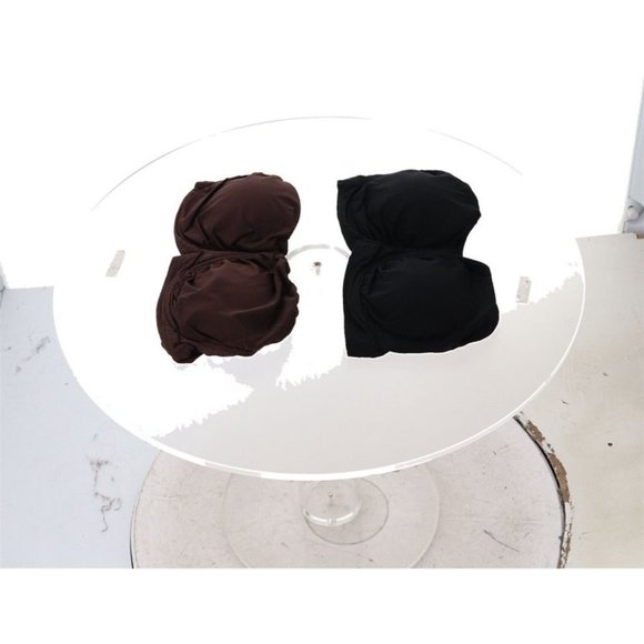 NWT RHONDA SHEAR 2 PIECE ANTIMICROBIAL UNDERWIRE BANDEAU BRA'S ESPRESSO & BLACK - Picture 2 of 11